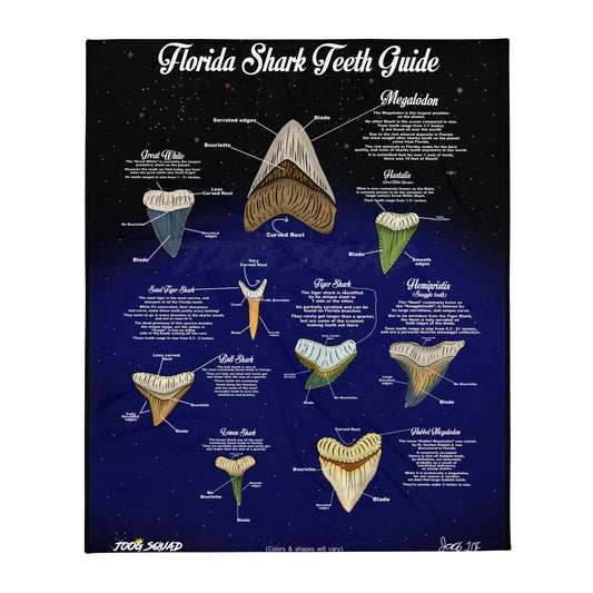 Florida Sharks Teeth Guide Blanket!