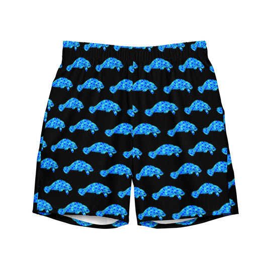 Black Manatee. Recycled Party Swim Shorts