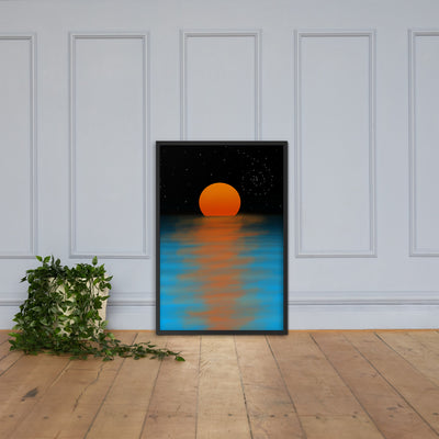 Dream Fibonacci Sunset | Framed matte paper poster