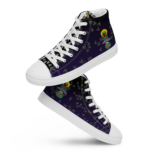 Alien Purple & Black Men’s high top shoes