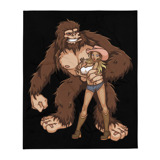 Bigfoot Throw Blanket