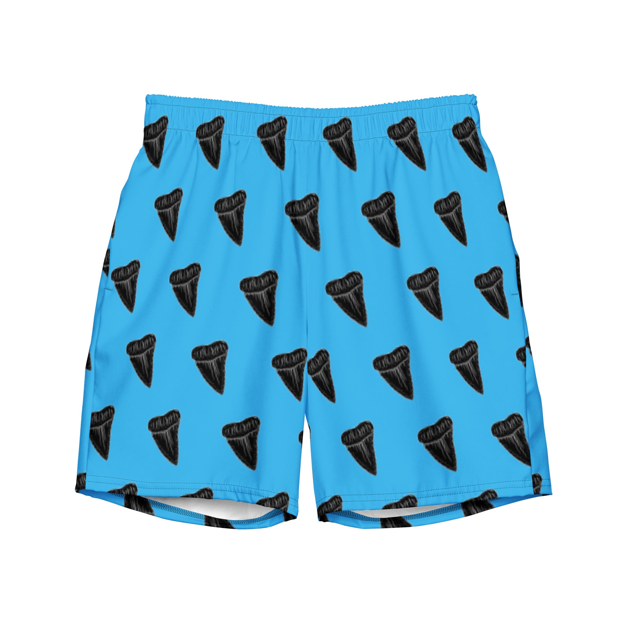Blue & Black.  Recycled Party Swim Shorts