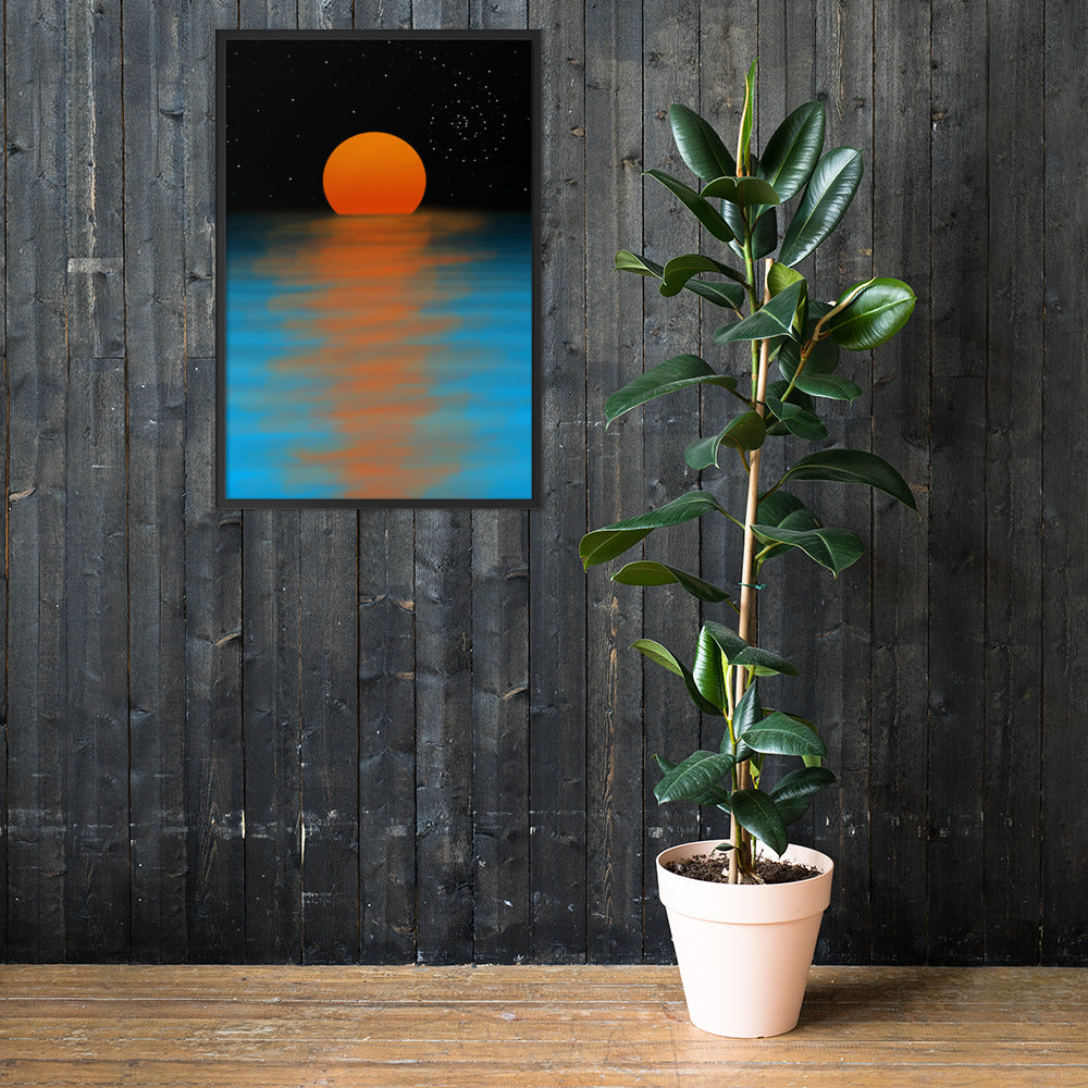 Dream Fibonacci Sunset | Framed matte paper poster