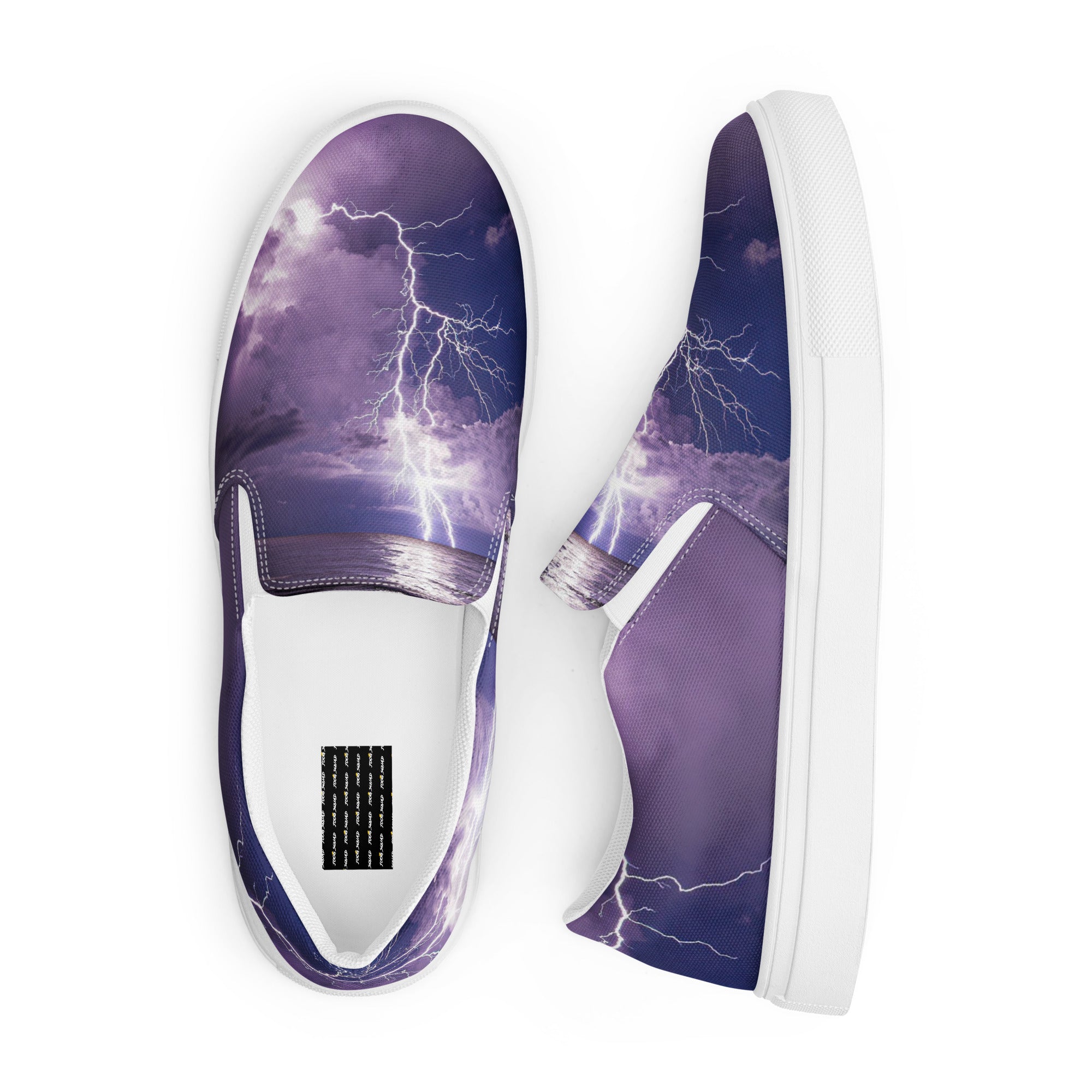 Lightning Strike Men’s slip-on canvas shoes